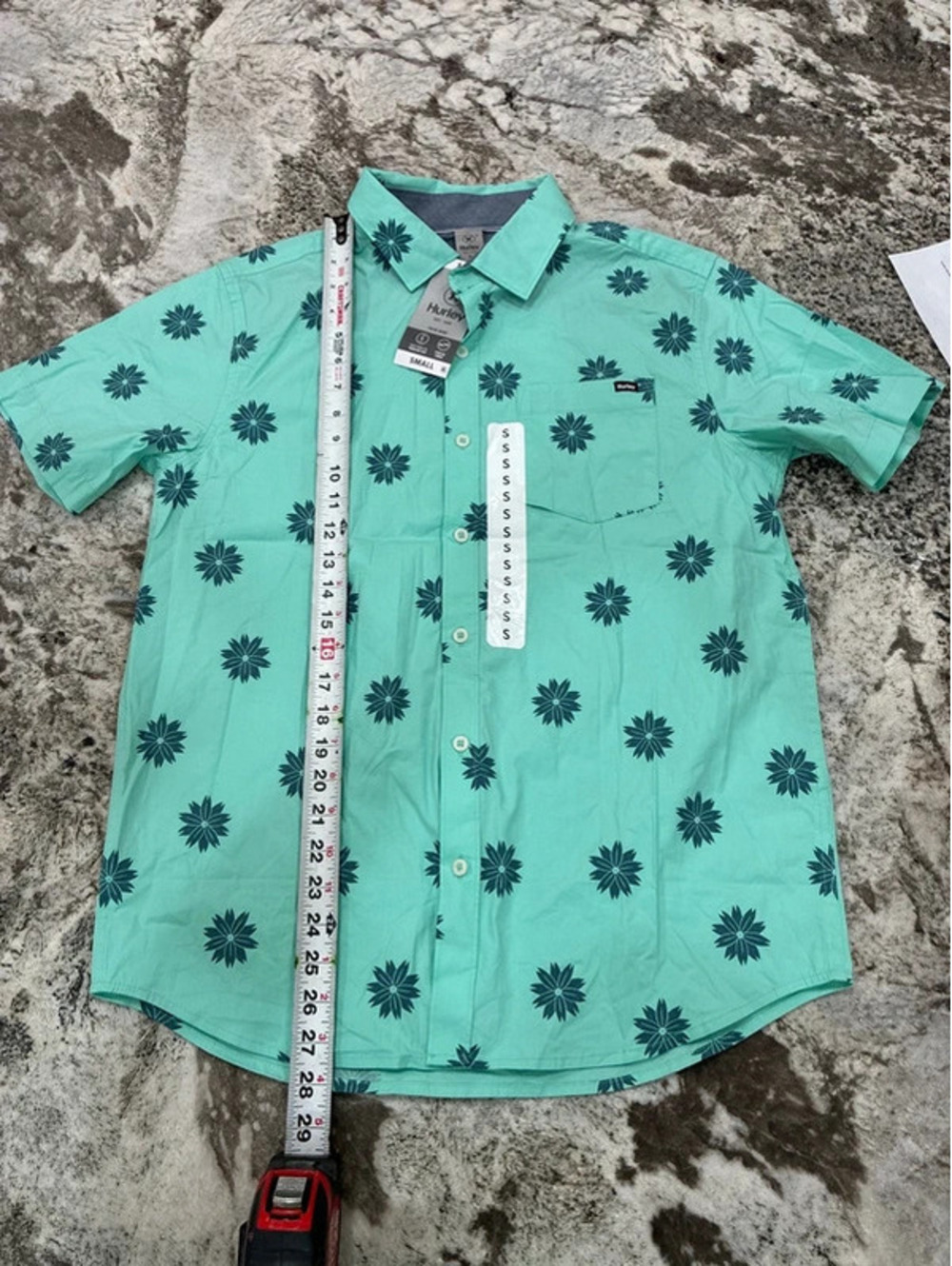 Hurley Men's Small Patio Shirt with Floral Print